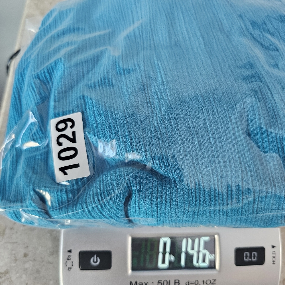 Vintage Gauze Midi Skirt Tagged 20W Fits 2X Turquoise Blue Pockets USA Made - Picture 12 of 12